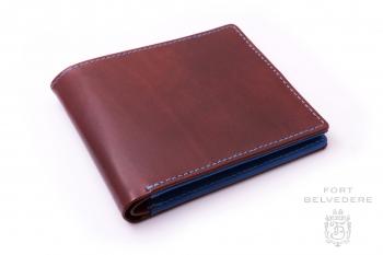 Luxury Men's Leather Wallet in Whisky Patina Brown Boxcalf & Blue ...