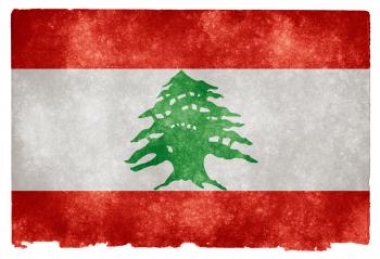 Lebanon Grunge Flag