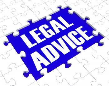 Legal Advice Puzzle Showing Attorney Counseling