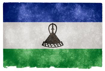 Lesotho Grunge Flag