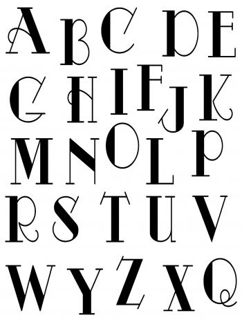 Large Fancy Letters Clear Stamps