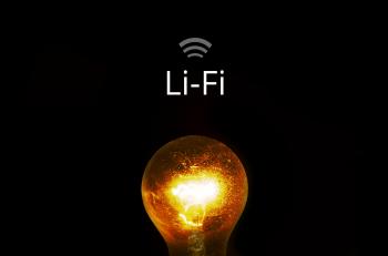 Li-fi glowing light bulb