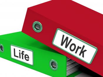 Life Work Folders Mean Balance Of Career And Leisure
