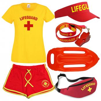 LADIES LIFEGUARD T-SHIRT SHORTS SETS