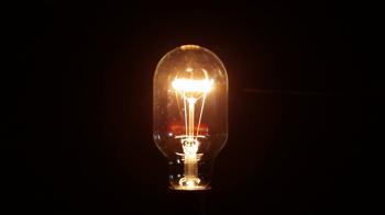 Light bulb closeup with bright turns on/off fast and slow new idea ...