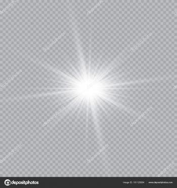 Set Golden Glowing Lights Effects Isolated Transparent Background ...