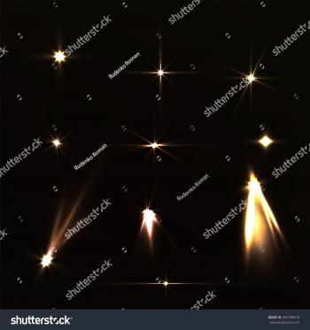 Set Light Effects Yellow Bright On Stock Illustration 354790676 ...