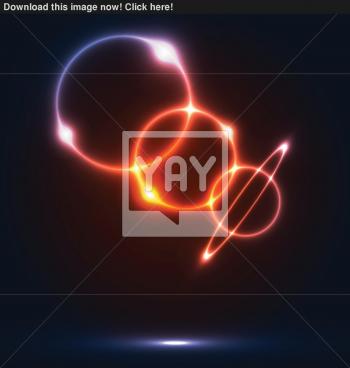 Colorful round bubbles with light effects, abstract background ...