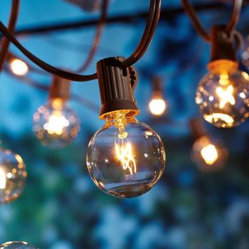 Better Homes and Gardens Outdoor 20 Count Clear Globe String Lights ...