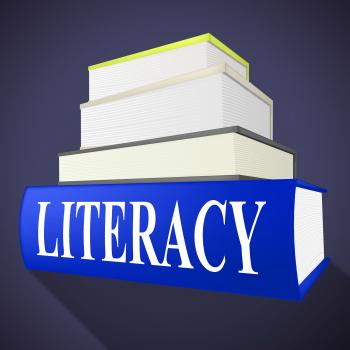 Literacy Book Means Textbook Read And Education