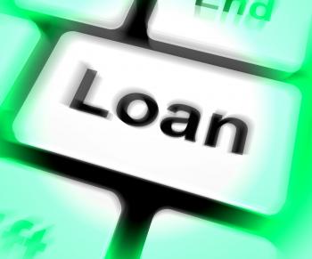 Loan Keyboard Means Lending Or Providing Advance