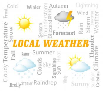 Local Weather Means City Or Town Forecast