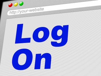 Log On Indicates World Wide Web And Enter