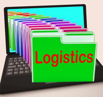 Logistics Folders Laptop Mean Planning Organization And Coordination