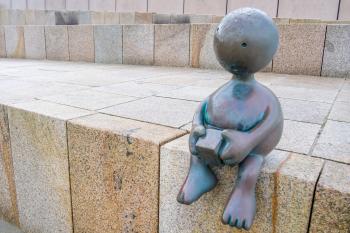 lonely statue child