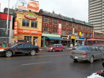 Looking north on the NE corner of Spadina and Bloor, 2013 01 26 -f