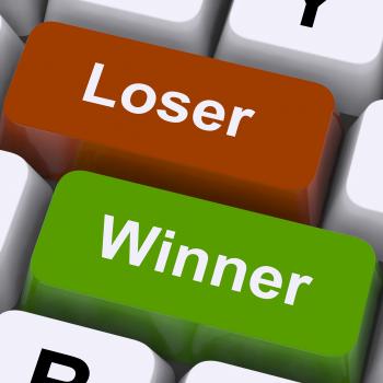 Loser Winner Keys Shows Risk And Chance
