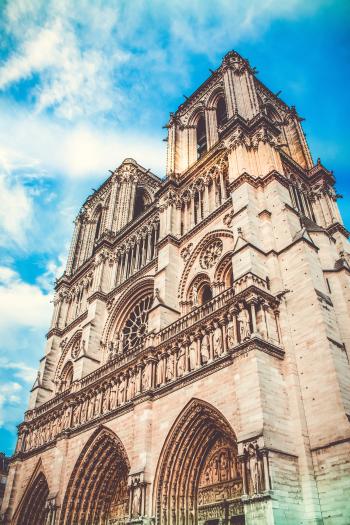 Low-angle Photography of Notre Dame