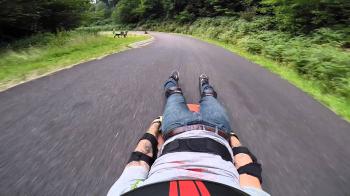 Alsace downhill Street Luge "race" - YouTube
