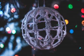 Macro Shift Photography of Ball Ornament