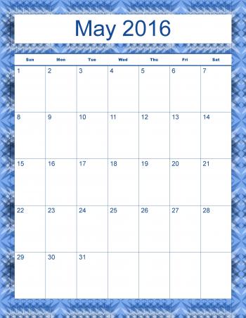 Madison's Peak May 2016 Calendar