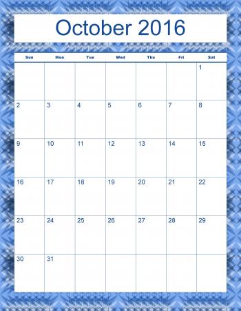 Madison's Peak October 2016 Calendar