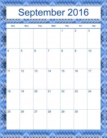 Madison's Peak September 2016 Calendar