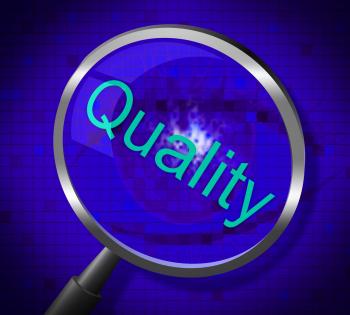 Magnifier Quality Indicates Searches Research And Certified