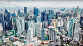 VIDEO: Makati Metro Manila Skyline Aerial View