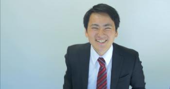Japanese business suit man dancing in front of the camera white ...