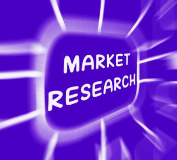 Market Research Diagram Displays Researching Consumer Demand And Prefe