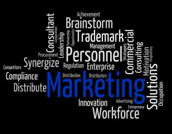 Marketing Word Means Sell Promotion And Wordclouds