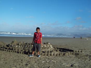 Master Toa and his Sand Castle at New Br