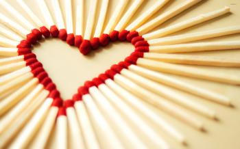 Heart shaped match sticks wallpaper - Photography wallpapers - #19714