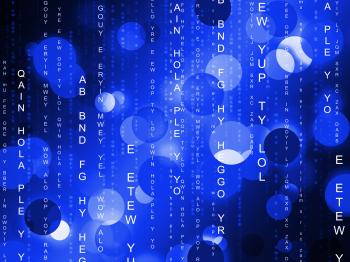 Matrix Background Shows Digital Programming And Futuristic