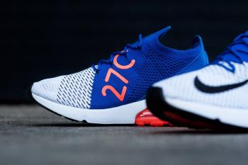 Nike Air Max 270 Flyknit - White/Racer Blue - Sneaker Politics