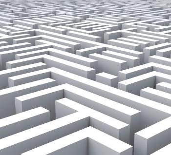Maze Shows Problem Or Complexity