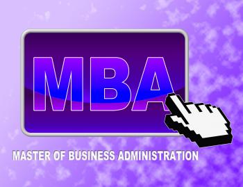 Mba Button Means Master Of Business Administration
