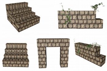 Medieval Stone Wall Set