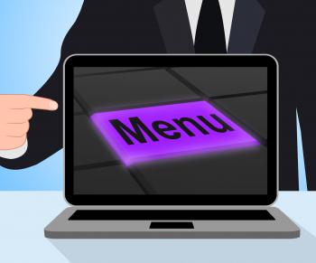 Menu Button Displays Ordering Food Menus Online