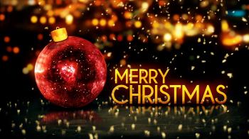 Red Gold Merry Christmas Bokeh Beautiful 3D Red Background Loop ...