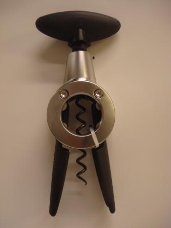 Metal and plastic corkscrew