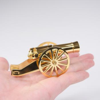 Napoleon Civil War Fired Cannon Metal Replica - Patriot (Gold)