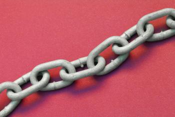 Metal chain on red background-4174 | Stockarch Free Stock Photos