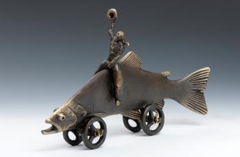 Trout Cowboy by Scott Nelles (Metal Sculpture) | Artful Home
