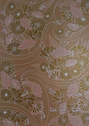A4 - Patterned - Japanese Metallic Paper - Kyoto Garden - Bronze ...