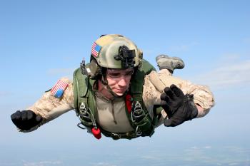 Parachute skydiving military free image