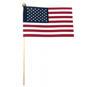 USA Stick Flag 4" x 6" Standard with Spear Tip