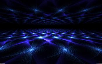 Blue fractal mirror wallpaper #5060 - Open Walls