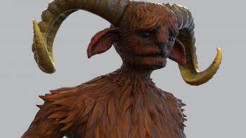 Detailing the horn and custom brushes